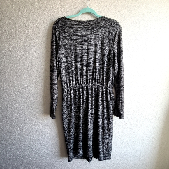 Alfred Sung lightweight knit dress, large, black & white - Picture 2 of 8